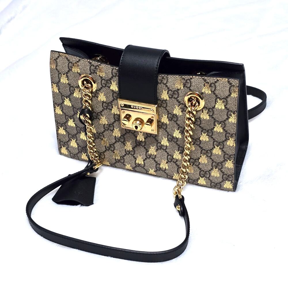 Gucci GG Supreme Small Padlock Canvas Shoulder Bag | NWOT